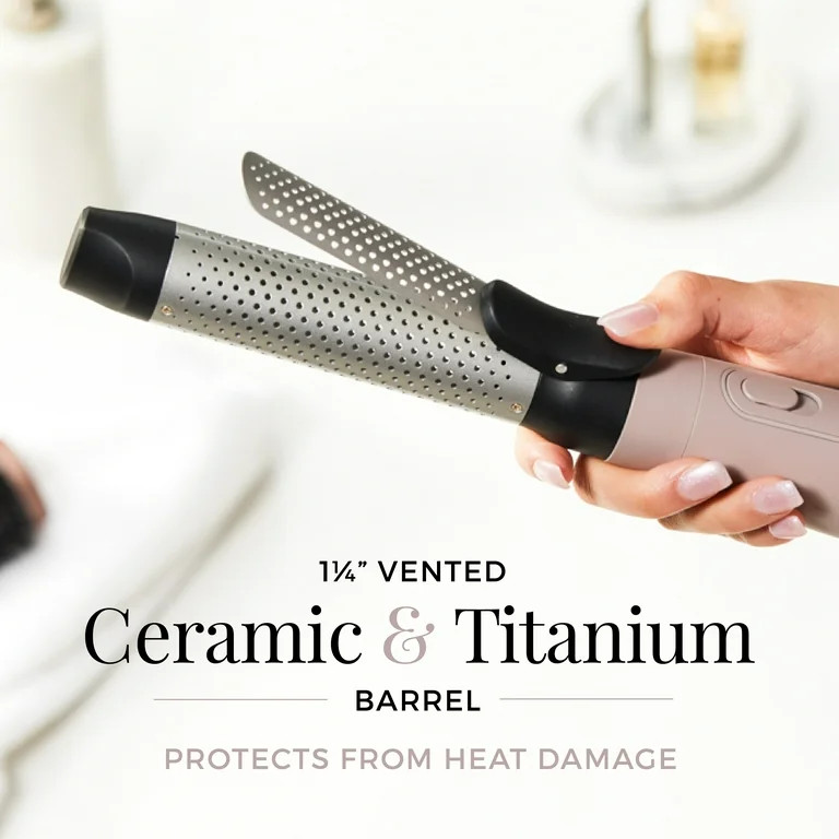 Remington Pro Wet2Style 1.25" Ceramic Titanium Hot Air Spring Hair Curling Iron, Pink, AS14A10 | Walmart (US)