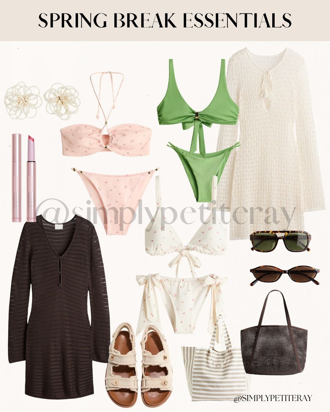 Sun, Sand, & Spring Break! 🌊

Embrace the ultimate vacation vibe with these budget-friendly H&M essentials under $50! 🐚

I am obsessed with the mix of floral bikinis and chic crochet cover-ups in earthy chocolate and crisp cream tones. Balance the swimwear with trendy accessories like tortoise-shell sunnies and a woven mesh tote. Finish the look with neutral platform slides and delicate pearl-inspired floral earrings for a perfectly polished, effortless beach-to-brunch aesthetic!

#HMHome #SpringBreakStyle #VacationOutfit #BeachEssentials #CrochetDress #FloralBikini #SwimwearInspo #SummerAccessories #ToteBag #BeachDay #AffordableFashion #Under50 #LTKTravel #ResortWear #SpringBreak2026


#LTKspring #LTKootd #LTKSwim