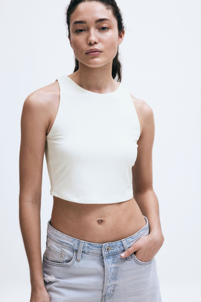 Cropped Microfiber Tank Top | H&M (US + CA)
