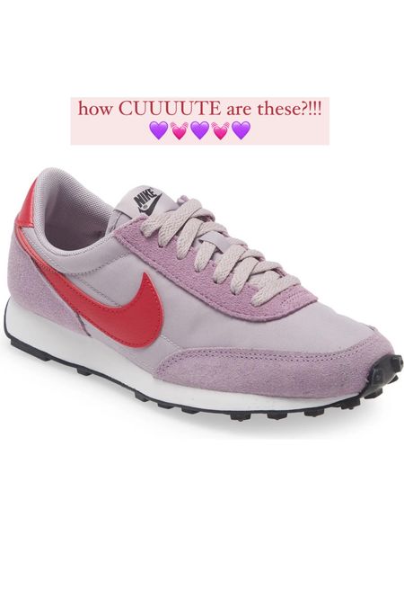 Pink & purple Nike sneakers 💗💜💗 // So cute!! // athleisure style,  casual sneakers 

#LTKsalealert #LTKshoecrush #LTKunder100