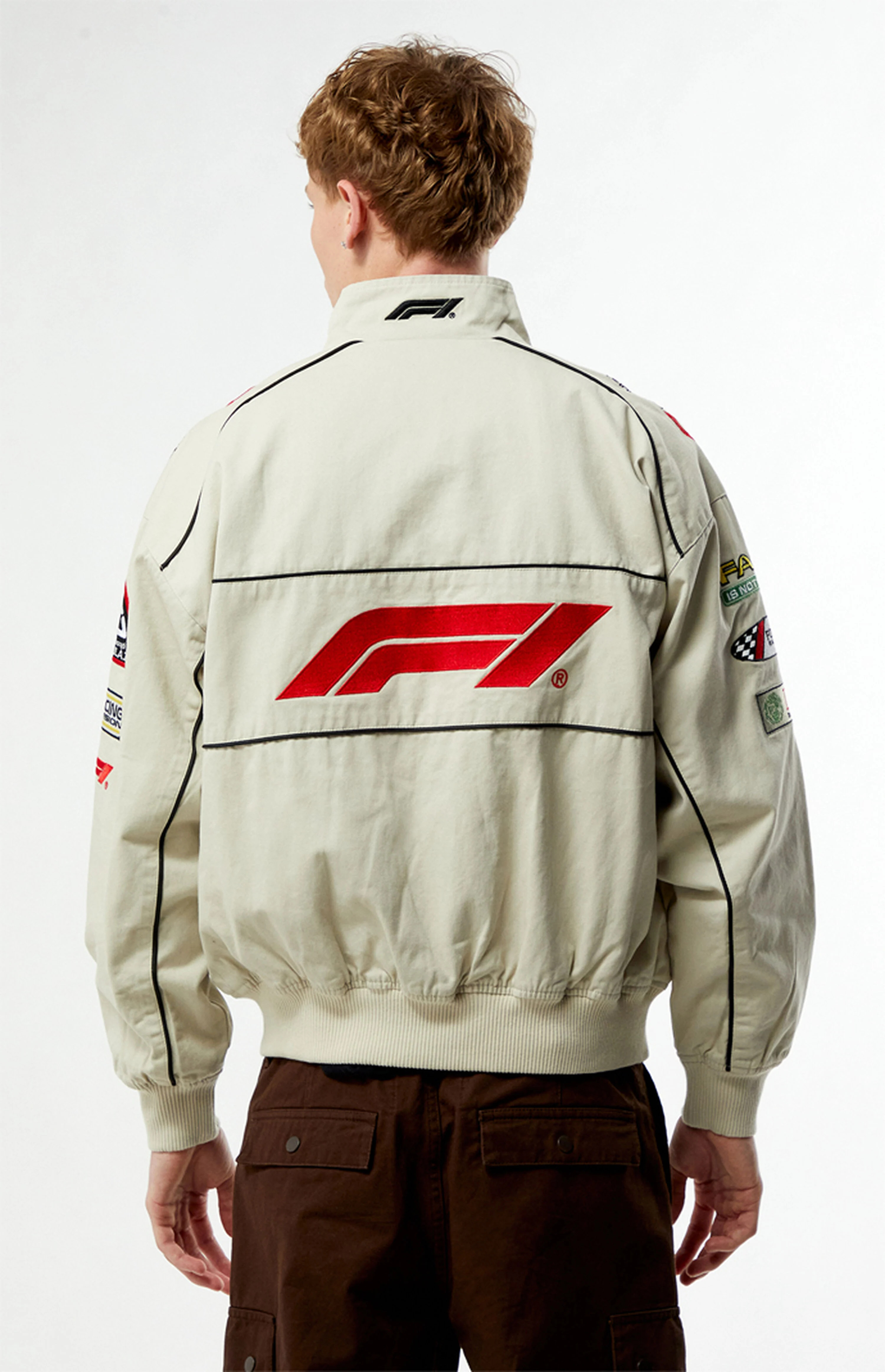 Formula 1 x Pacsun Las Vegas Beige Pole Position Jacket | PacSun
