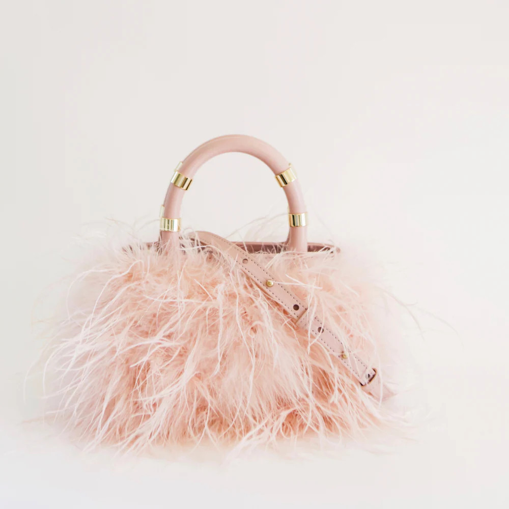 J. LOWERY EMILY Feather Bag | Blush | J. LOWERY