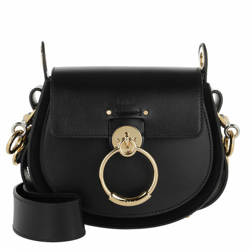 Chloé Tess Shoulder Bag Leather Black | Saddle Bag | fashionette | Fashionette (DE)