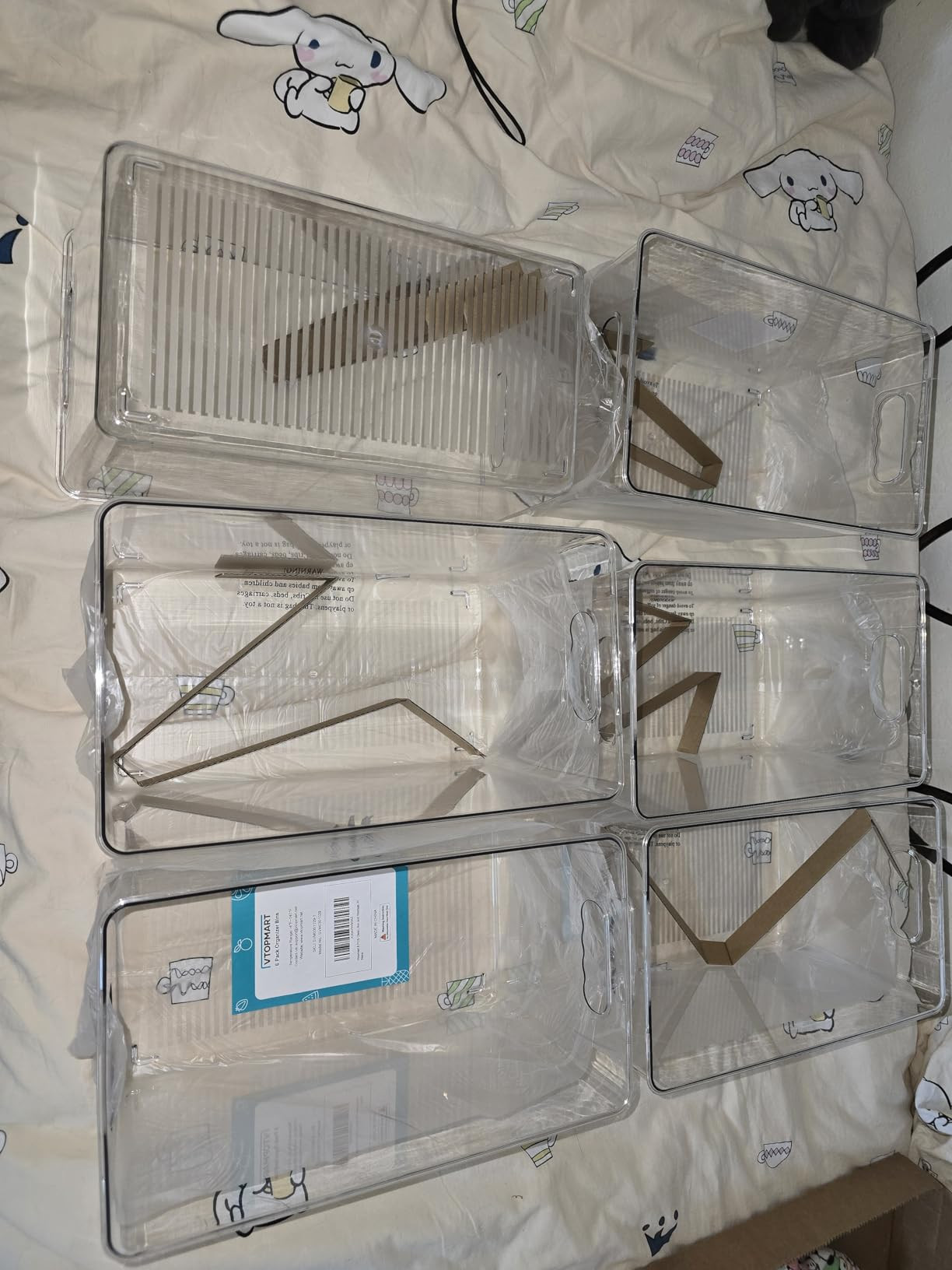 Vtopmart 6 PCS Clear Plastic Storage Bins, Pantry Organizer Containers with Handle for Refrigerat... | Amazon (US)