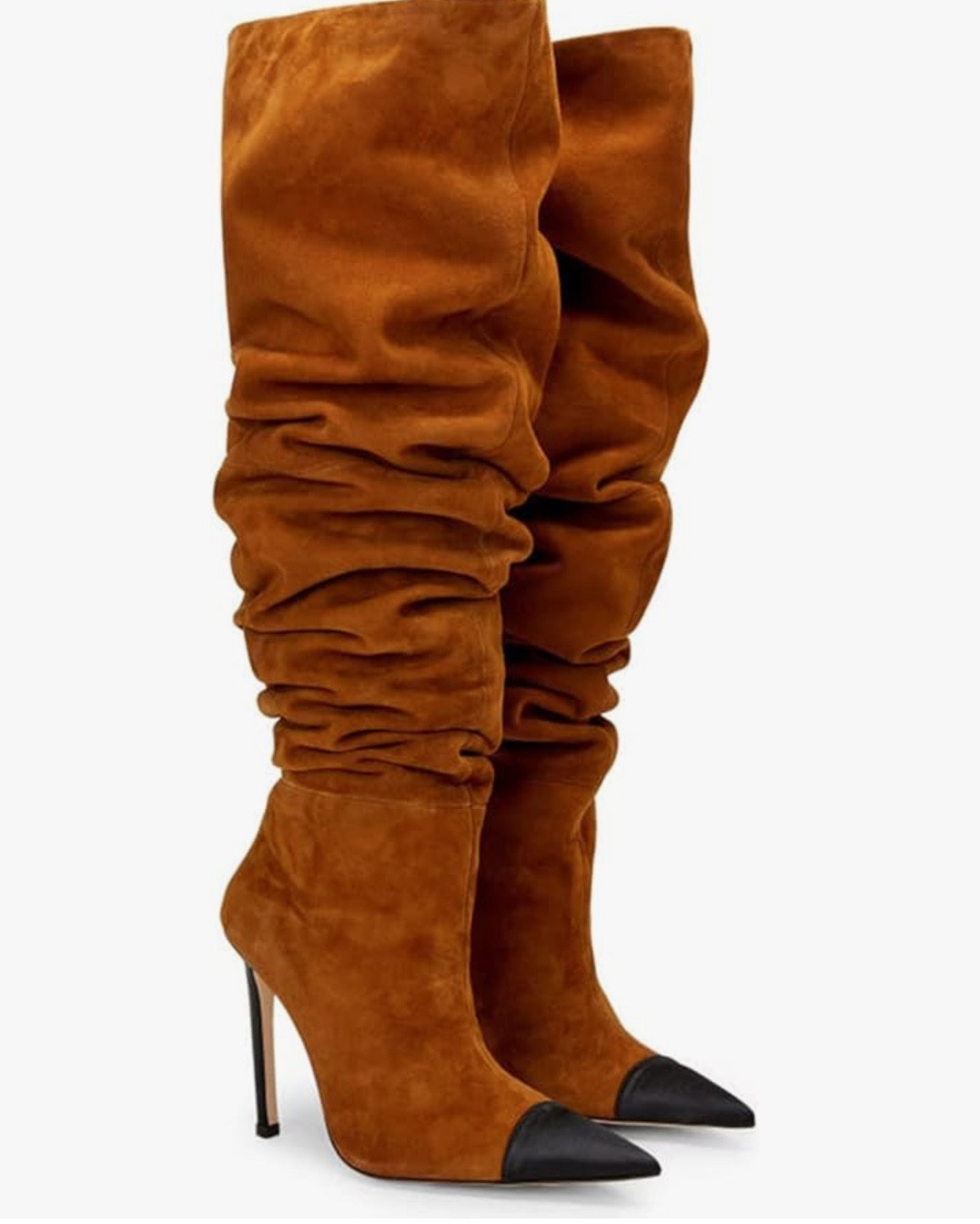  Suede Stiletto Heel Knee High Boots, Sexy Cap Toe Thigh Boots, Retro Patchwork Black Mid-Calf Boots,

#ltkstyletip #ltksalealert

#LTKStyleTip #LTKSaleAlert #LTKShoeCrush