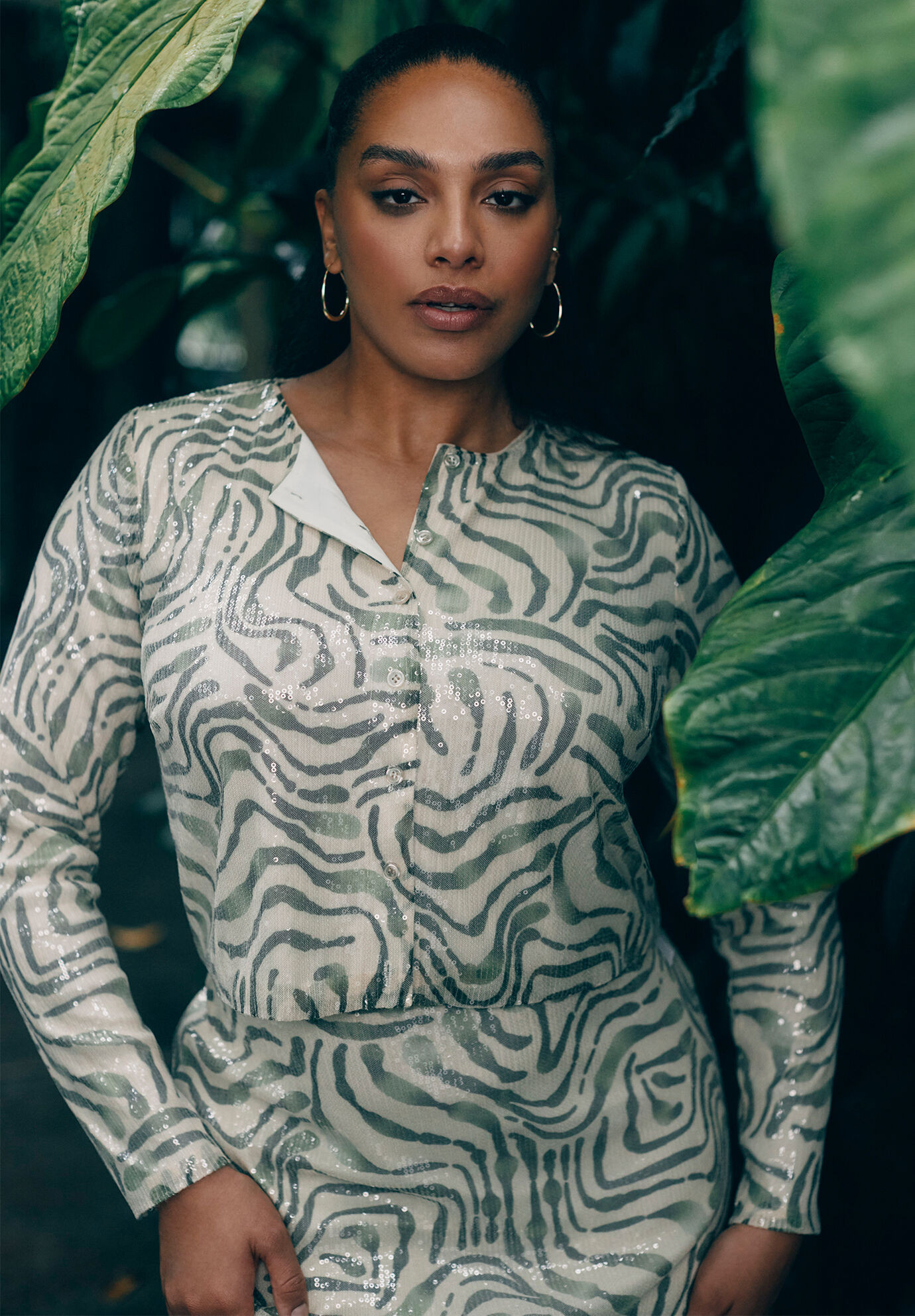 Sequin Cropped Cardigan | Eloquii