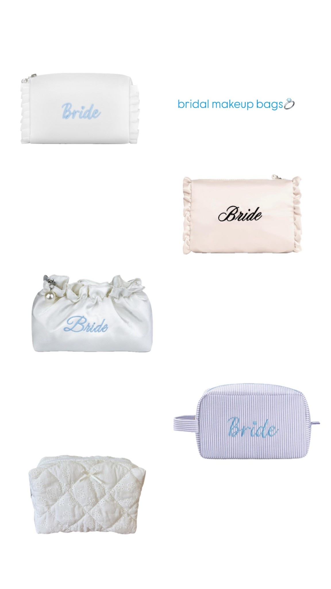 Found the cutest bridal makeup bags! Since im doing my own i wanted something special💍

Bride to be, 2026 bride, mrs, bridal makeup 

#LTKselfcare #LTKBeauty #LTKWedding