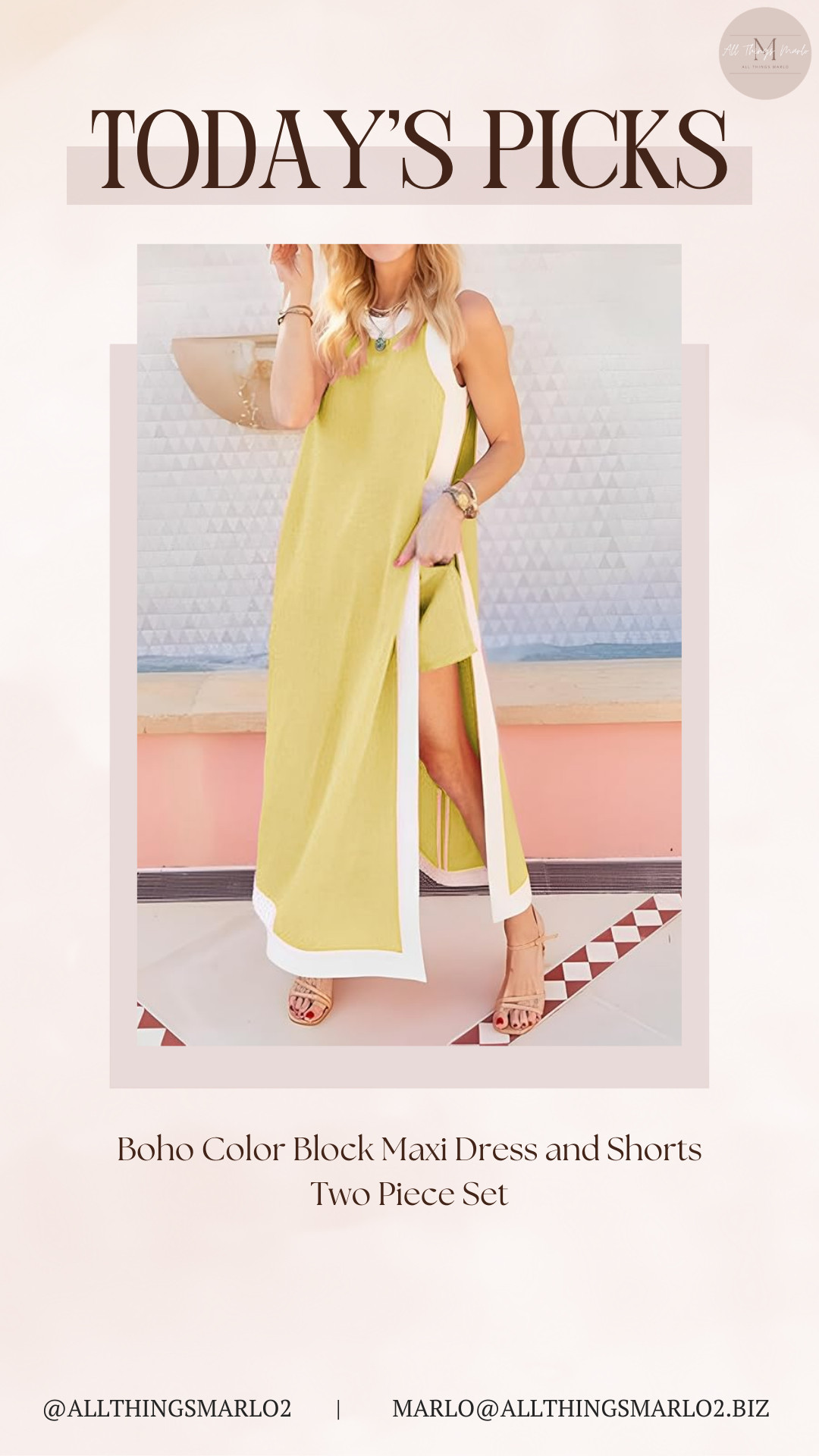 Boho Color Block Maxi Dress and Shorts Two Piece Set 

 #LTKSeasonal #LTKWorkwear #LTKTravel