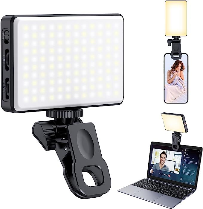 Meixitoy 120 LED Phone Light, Selfie Light, 5000Mah Rechargeable Clip Video Light, Adjusted 3 Lig... | Amazon (US)