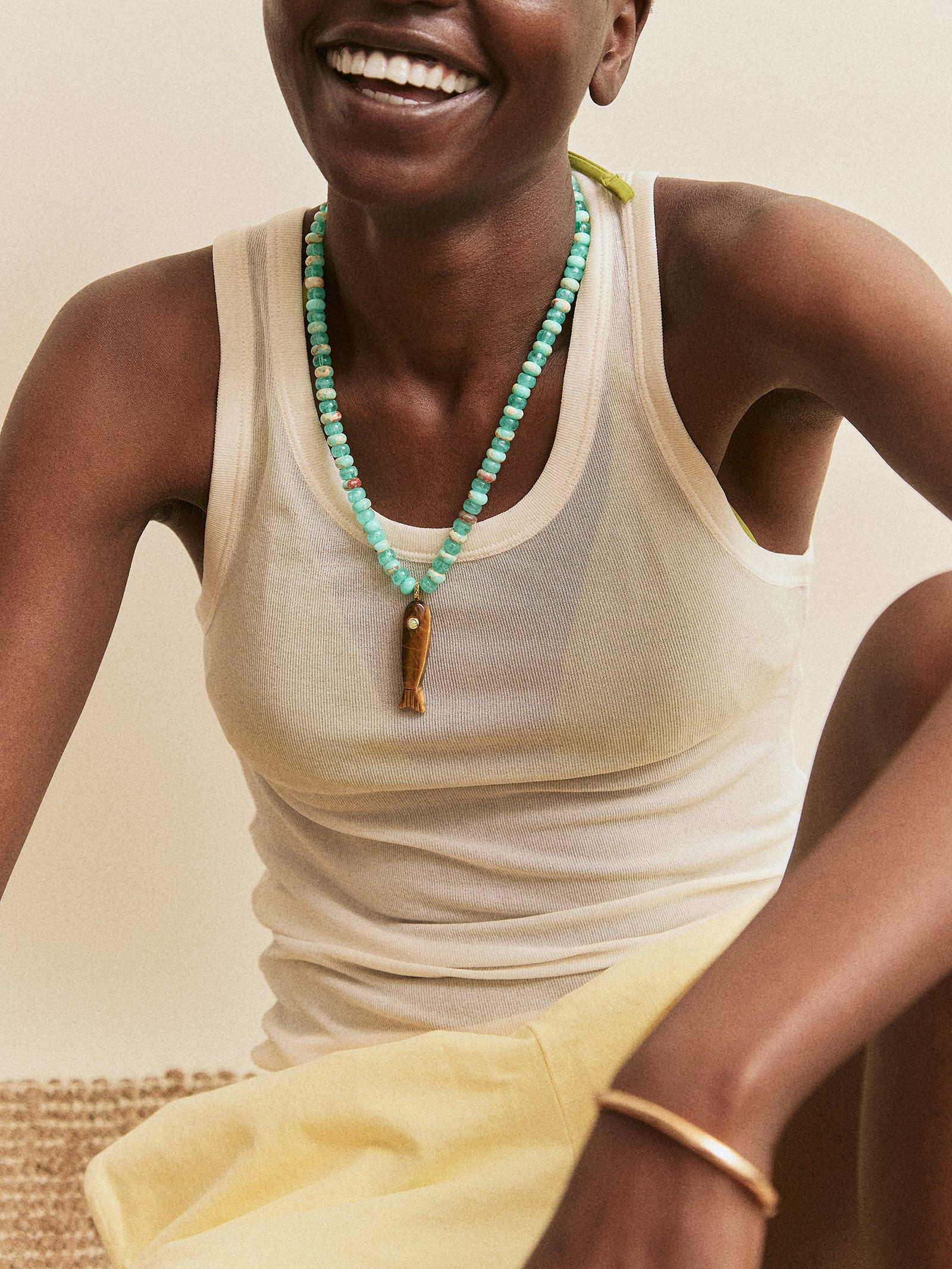 Sun Drift Semi-Precious Pendant Necklace - Fish | BaubleBar