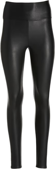 Aspen Faux Leather Pull On Legging - Black | Boston Proper | Boston Proper