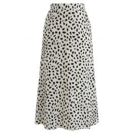 Something About Spot Chiffon Skirt in Ivory | Chicwish