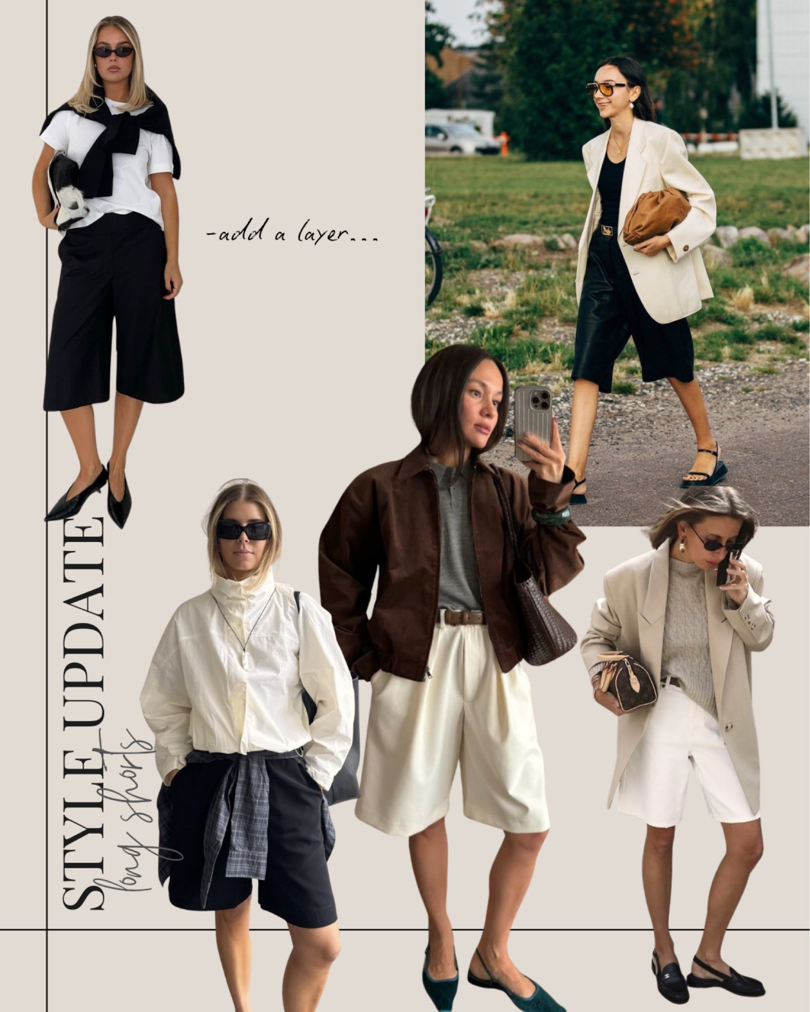 How to wear long shorts 
The secret ? Keep it simple , it also helps to keep your footwear on the more feminine side , think Mary Jane’s, mesh flats , strappy sandals , leather thong sandals etc 

I’ve linked my favourite long shorts below and a few options for layers

#LTKsummer #LTKworkwear #LTKtravel