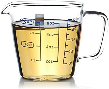 Rocaware 1 Cup Borosilicate Glass Measuring Cup with 50ML Intervals Scale New Kitchen Accessories... | Amazon (US)