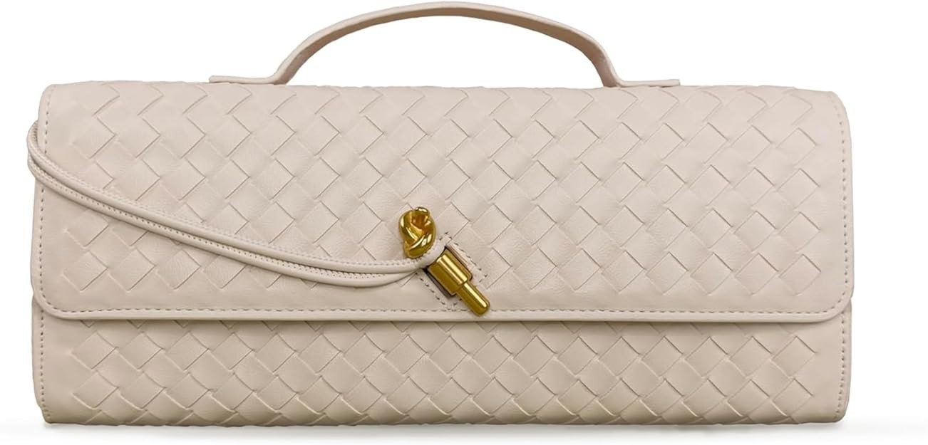 Evening Clutch Purses for Women Formal Handmade Woven Shoulder Handbag Fashion Crossbody Bags for... | Amazon (US)