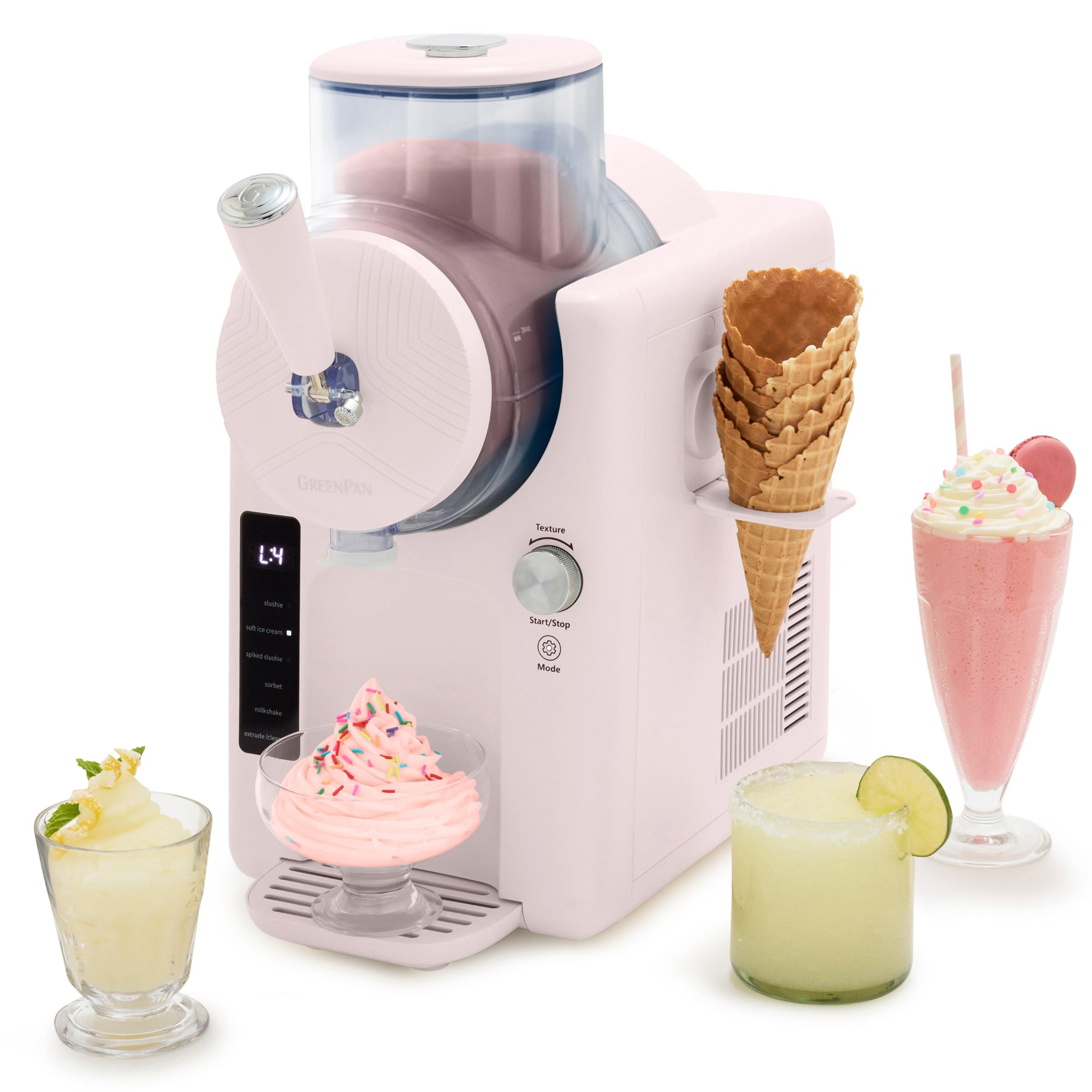 GreenPan Frost Ice Cream Maker & Slushie Machine, Soft Serve, Sorbet, Margaritas, Milkshakes, Fro... | Amazon (US)