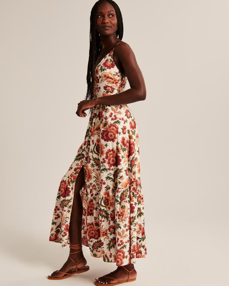 Button-Through Maxi Dress | Abercrombie & Fitch (US)