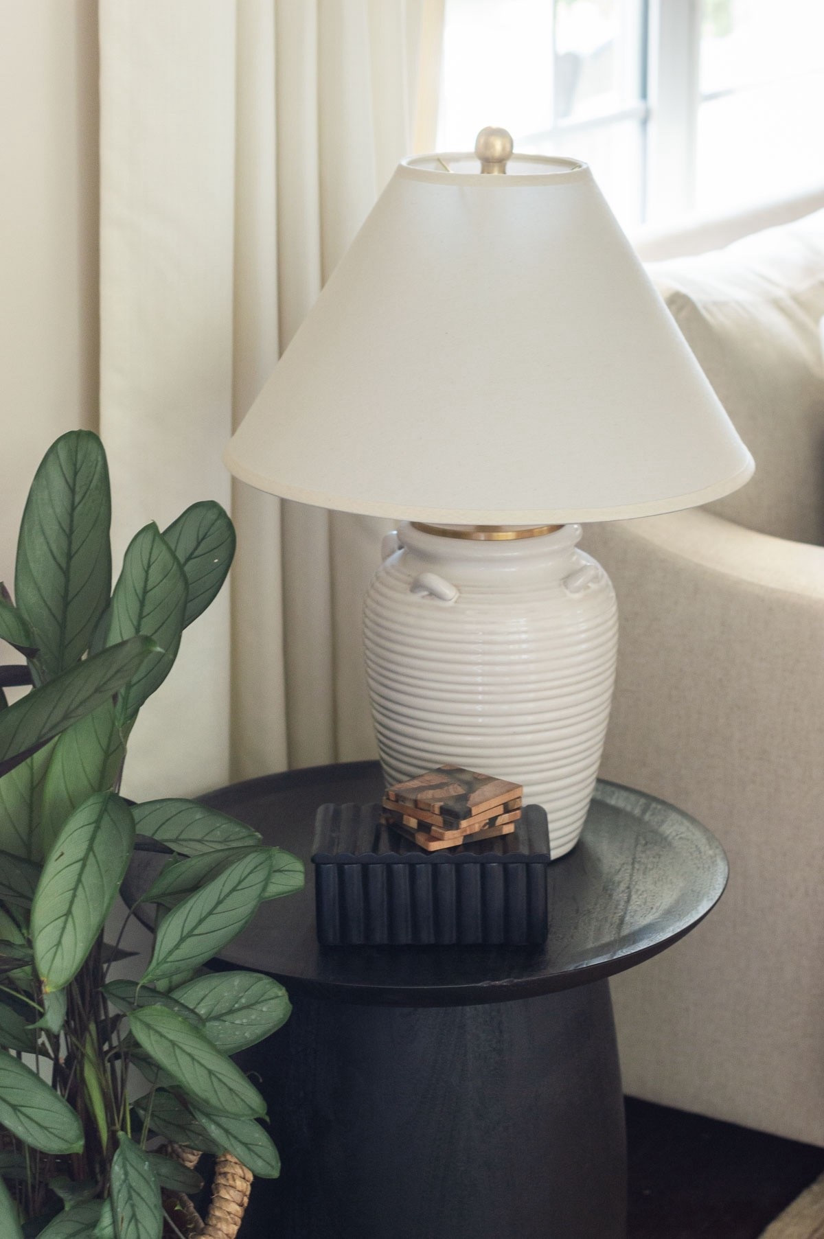 What a difference a new lamp shade makes! I switched out the shade on my white ceramic table lamp in the conversation room for an updated look. home decor living room decor instant room update home decor accessories room lighting#LTKStyleTip

#LTKHome #LTKFindsUnder100