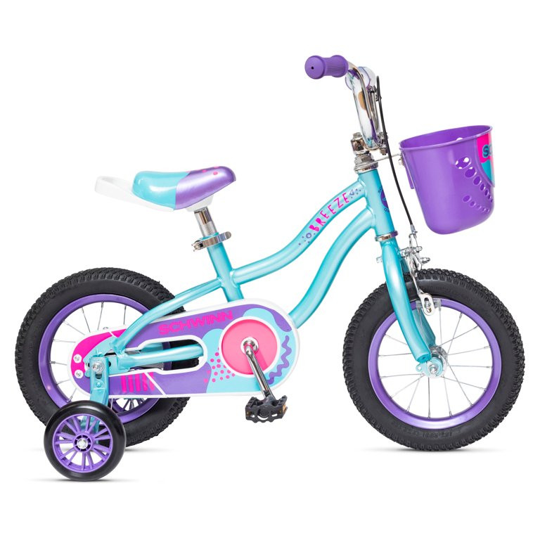 Schwinn Breeze Kids’ Bike, 12-Inch Wheels, Girls Frame, Teal / Purple - Walmart.com | Walmart (US)