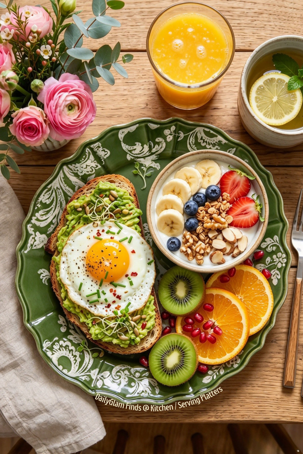 Antique Green Patterned Serving Plate for Elegant Morning Breakfast

#GreenDinnerware #BrunchInspo #TableDecor #KitchenEssentials #FancyBreakfast 

 #LTKHome