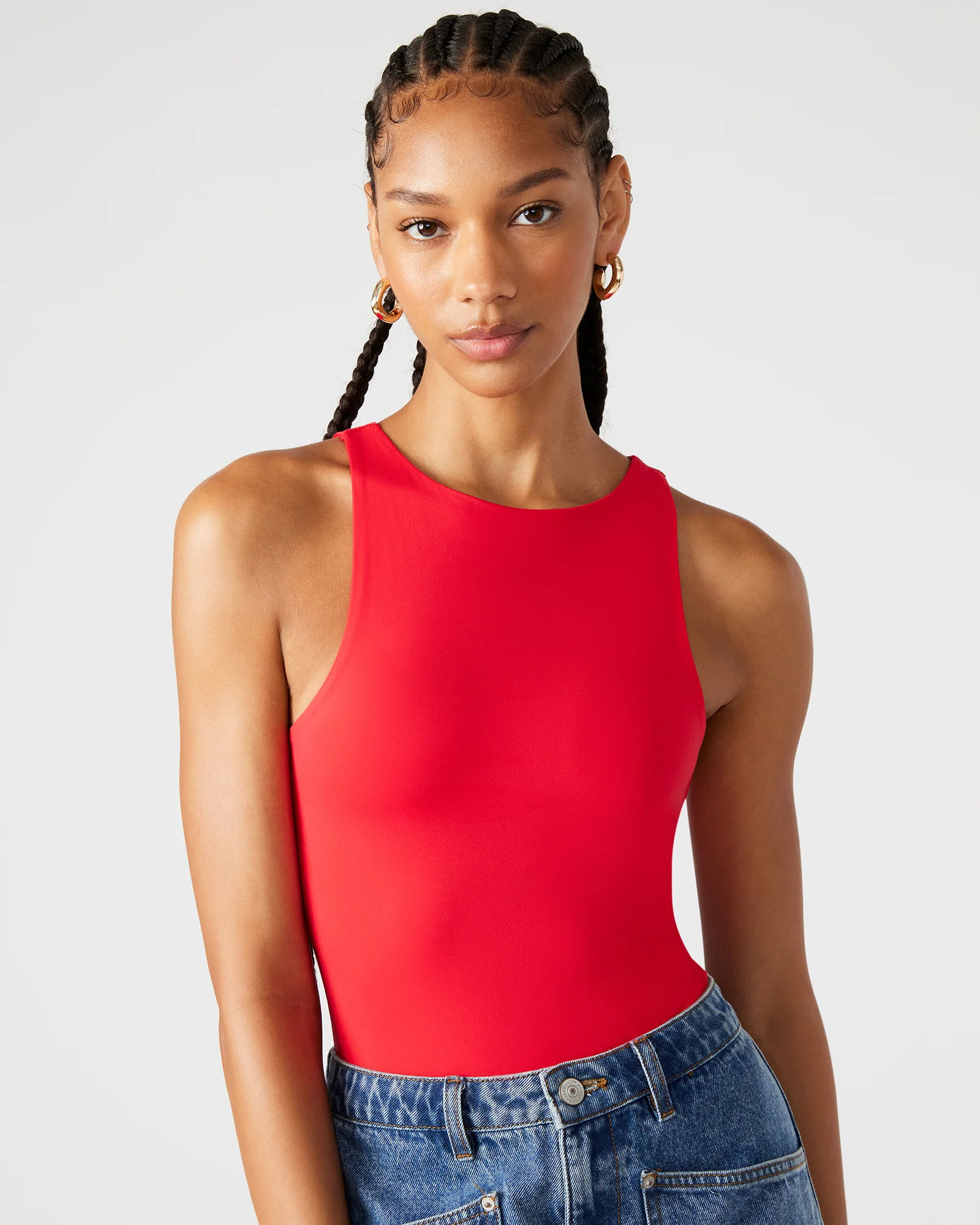 NICO Red Women's Contour Stretch Bodysuit | Steve Madden (US)