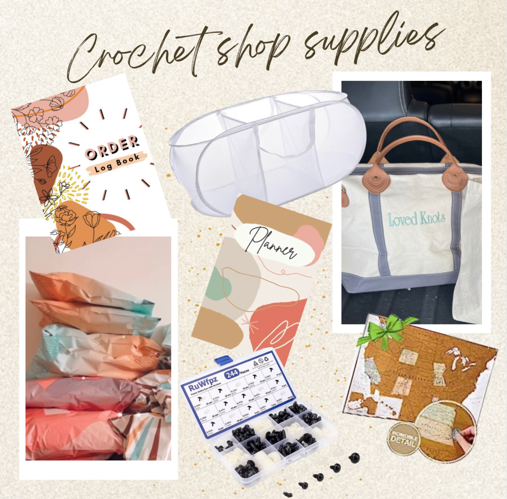 My favorite and most used crochet supplies!! 

Daily and weekly planners, order book, laundry organizer for crochet projects & much more!