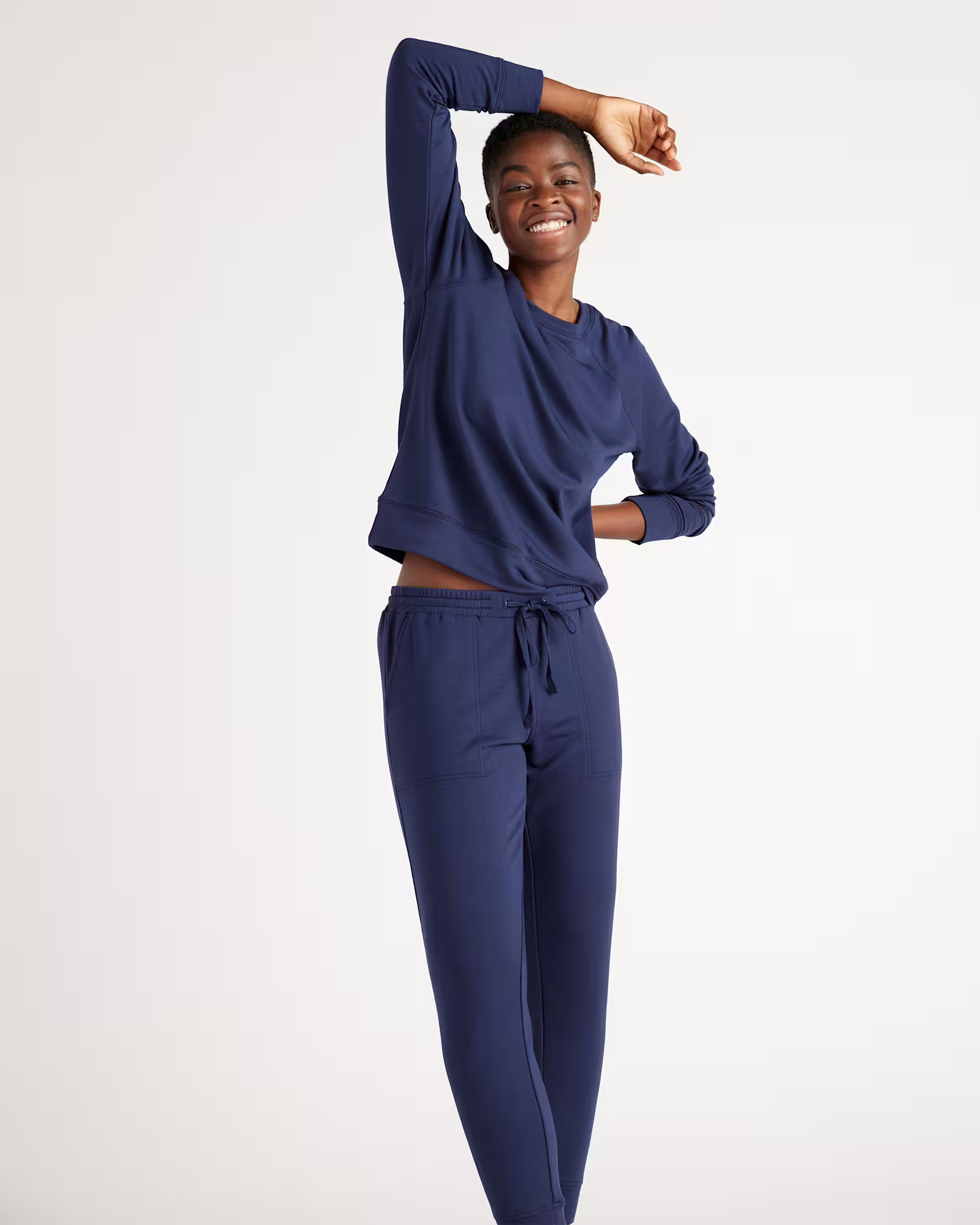 SuperSoft Fleece Crew in Navy | Quince