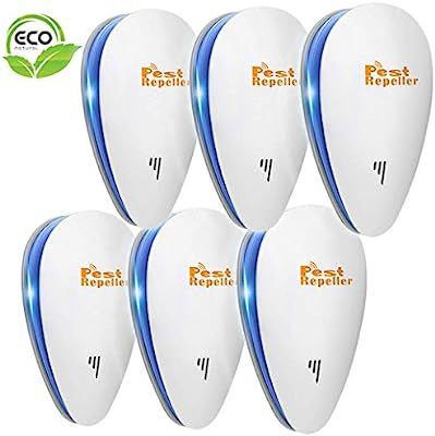 Ultrasonic Pest Repeller, 6 Packs, 2020 Upgraded Electronic Indoor Plug in for Insects, Mice,Ant,... | Amazon (US)