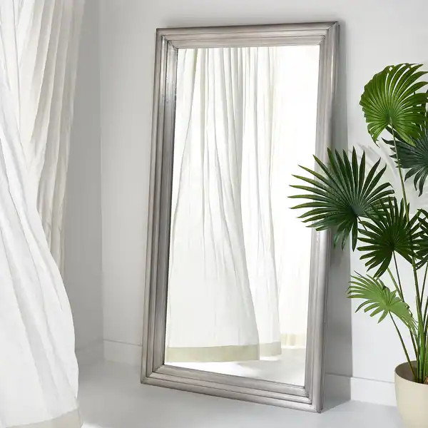 SAFAVIEH Couture Francesca Large Rect Mirror - 42 IN W x 3 IN D x 78 IN H - Silver | Bed Bath & Beyond