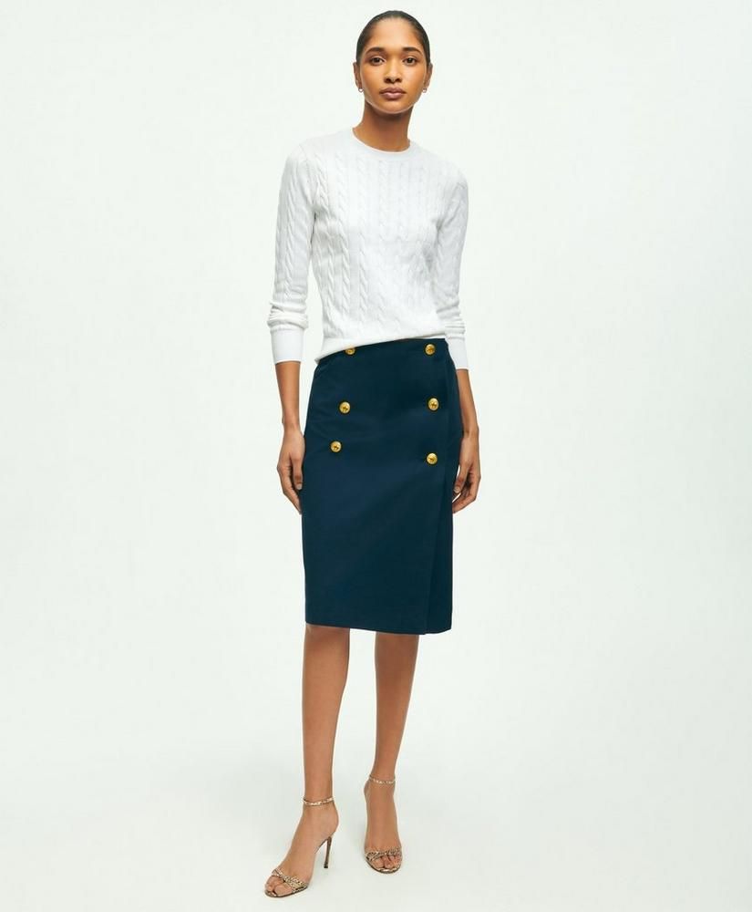 Cotton Pique Nautical Skirt | Brooks Brothers