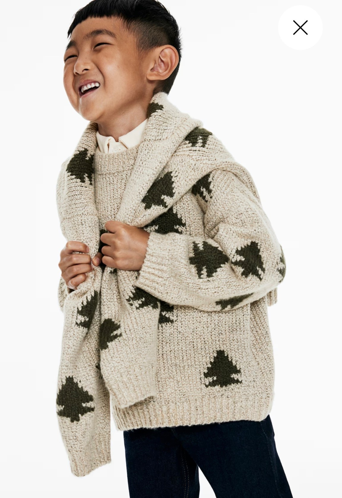 Jacquard knit sweater
Tree sweater
H&M
Toddler sweater
Toddler outfit
Christmas card outfit 

#LTKFindsUnder50 #LTKKids