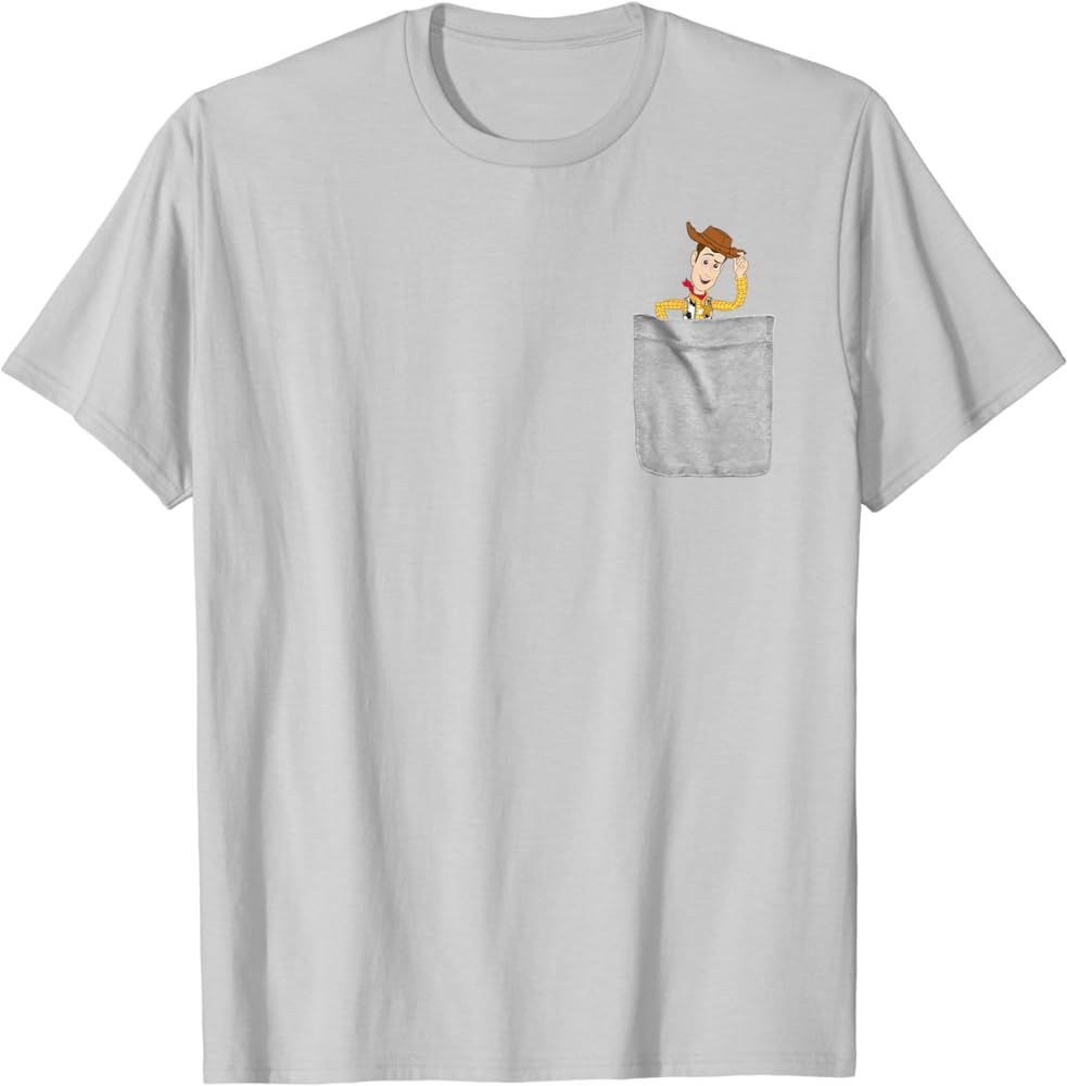 Disney Pixar Toy Story Sheriff Woody Mini Pocket Icon T-Shirt | Amazon (US)