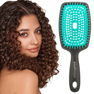 Curl Keeper Flexy Brush - Grey & Turquiose | Perfect Hair Brush for Curly Hair - Detangles Wavy & Coily Hair | Target