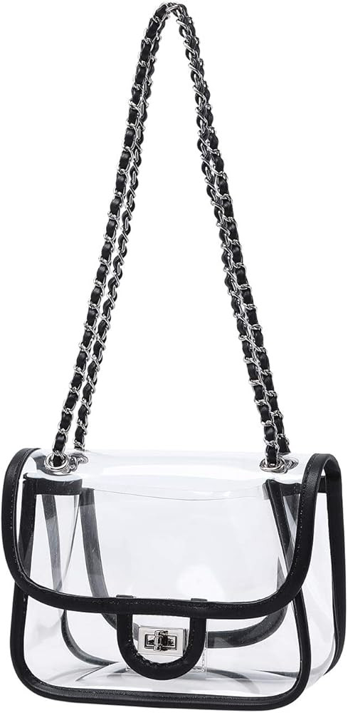 Lam Gallery Women's PVC Clear Purse Handbags for Working Beach Concert Sport Event Clear Bag Turn... | Amazon (US)
