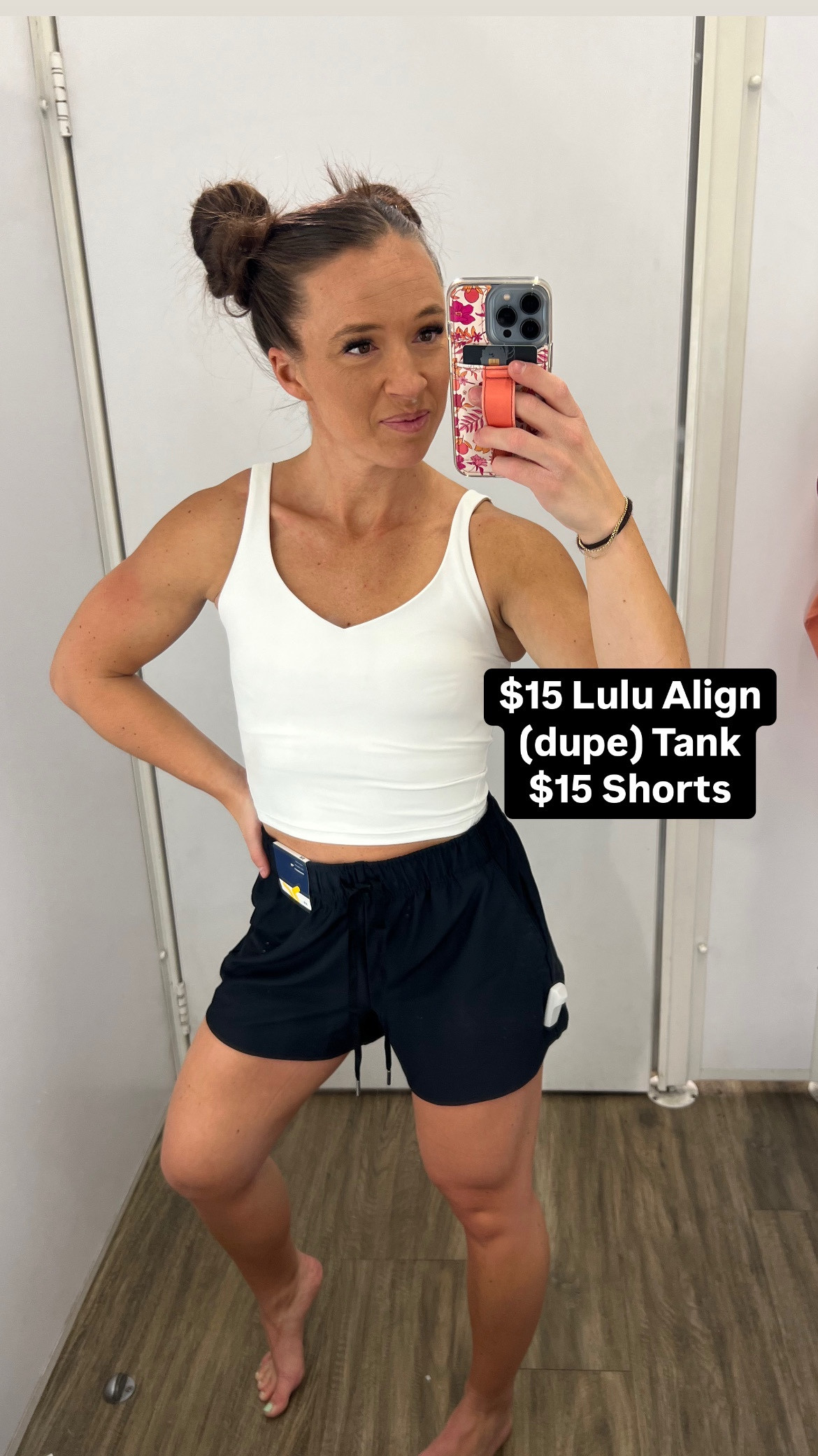 $15 Lulu Align Tank (DUPE) and $15 Shorts