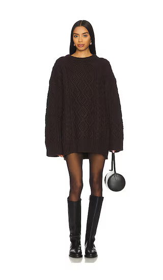 Gigi Knit Pullover in Chocolate | Revolve Clothing (Global)