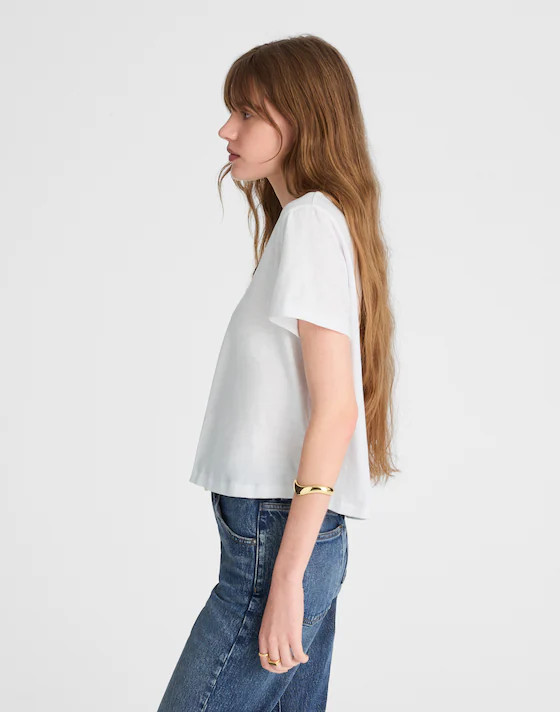 Slub Boxy-Crop Tee | Madewell