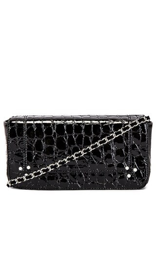 Bob Bag in Croco Vernis Noir | Revolve Clothing (Global)