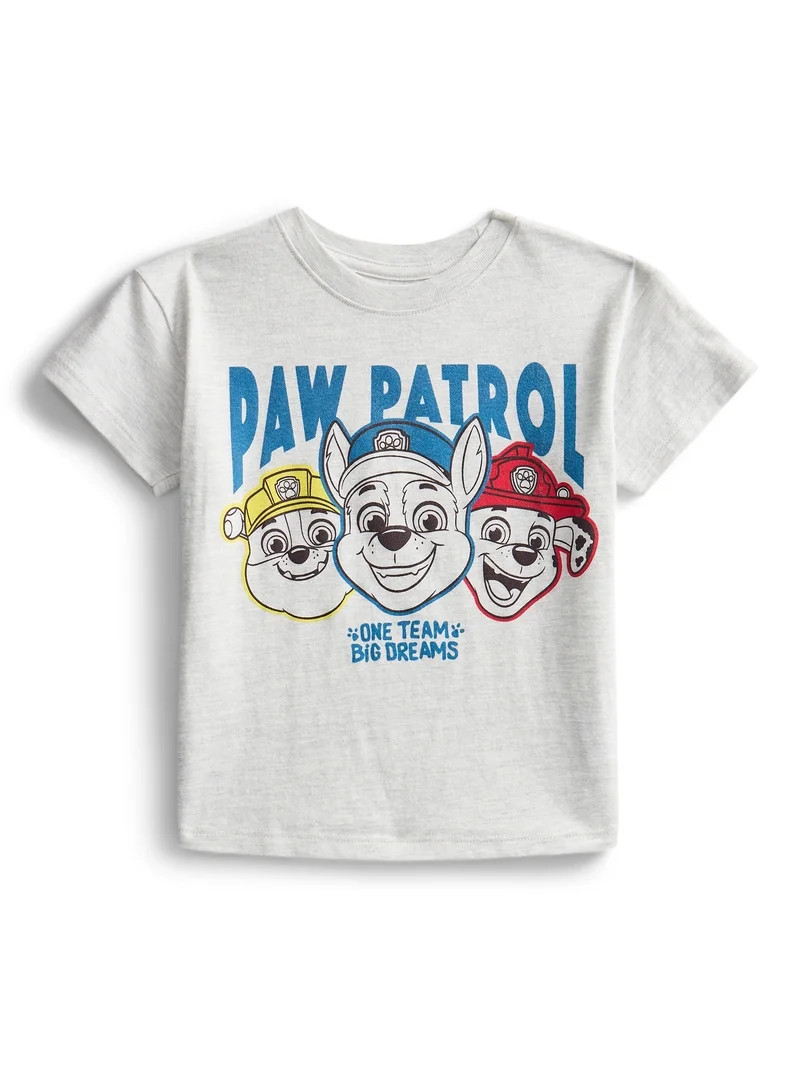 Paw Patrol Toddler Graphic Crewneck Tee with Short Sleeves, Sizes 12M-5T | Walmart (US)