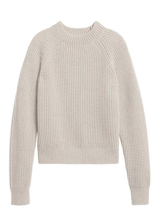 Cashmere Cropped Mock-Neck Sweater | Banana Republic (US)