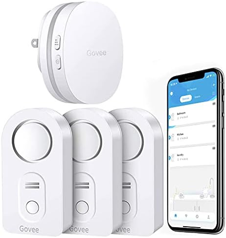 Govee WiFi Water Sensor 3 Pack, 100dB Adjustable Alarm and App Alerts, Leak and Drip Alert with E... | Amazon (US)
