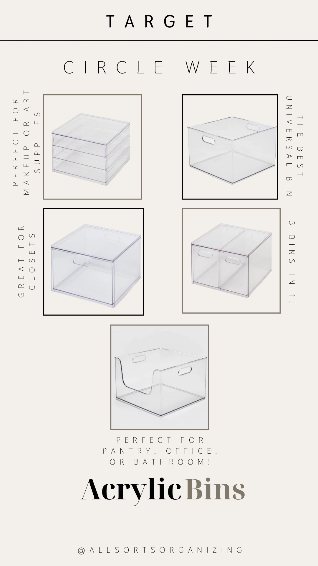 Target circle week // acrylic bins // storage

#LTKSaleAlert #LTKHome