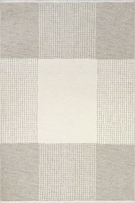 Cream Darcy Dual Plaid Reversible Washable Area Rug | Rugs USA