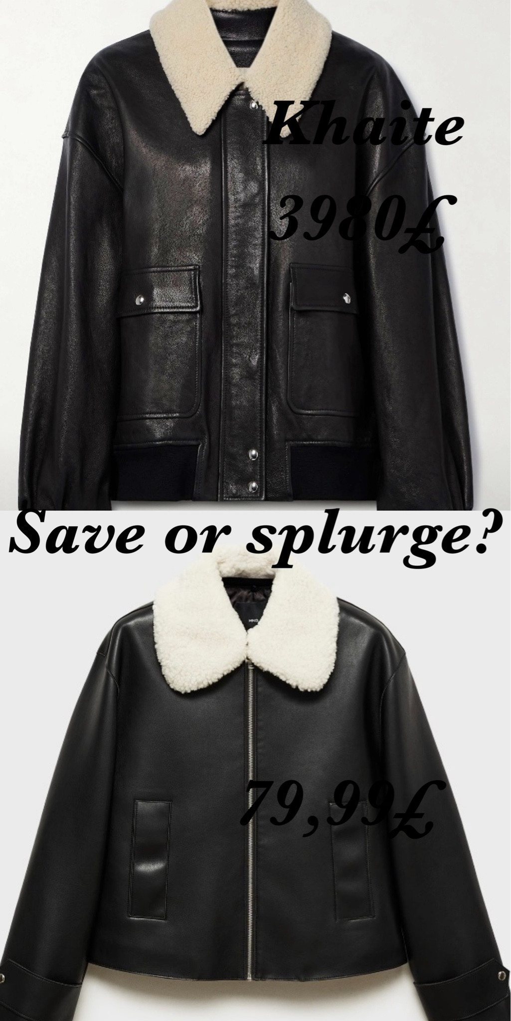 Leather jacket, shearling collar jacket, Khaite jacket 

#LTKluxury #LTKeurope #LTKwinter