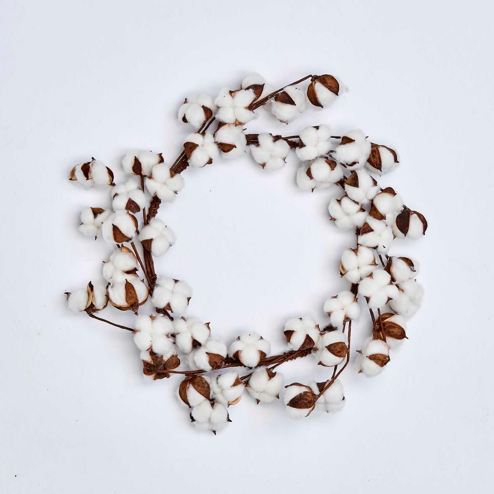 20 in. Cotton Wreath | The Home Depot