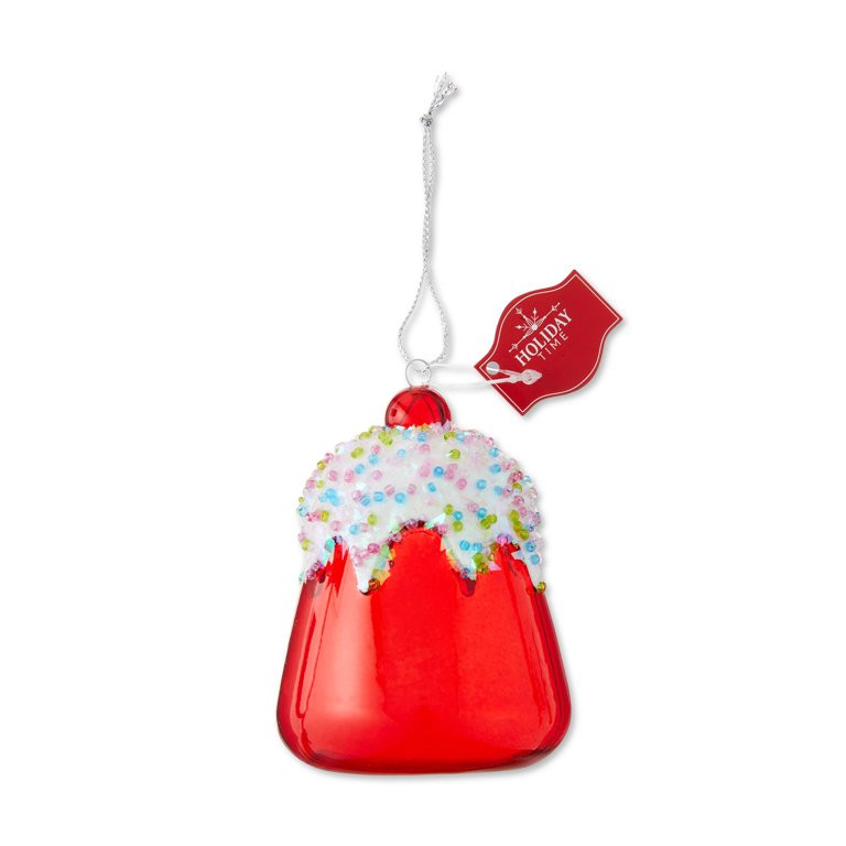 Red Transparent Gum Drop with Sprinkles Christmas Ornament, 3.5", by Holiday Time | Walmart (US)