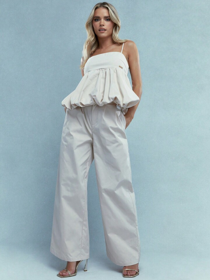 MISSGUIDED Bubble Cami Top And Wide Leg Pants Co-Ord | SHEIN | SHEIN