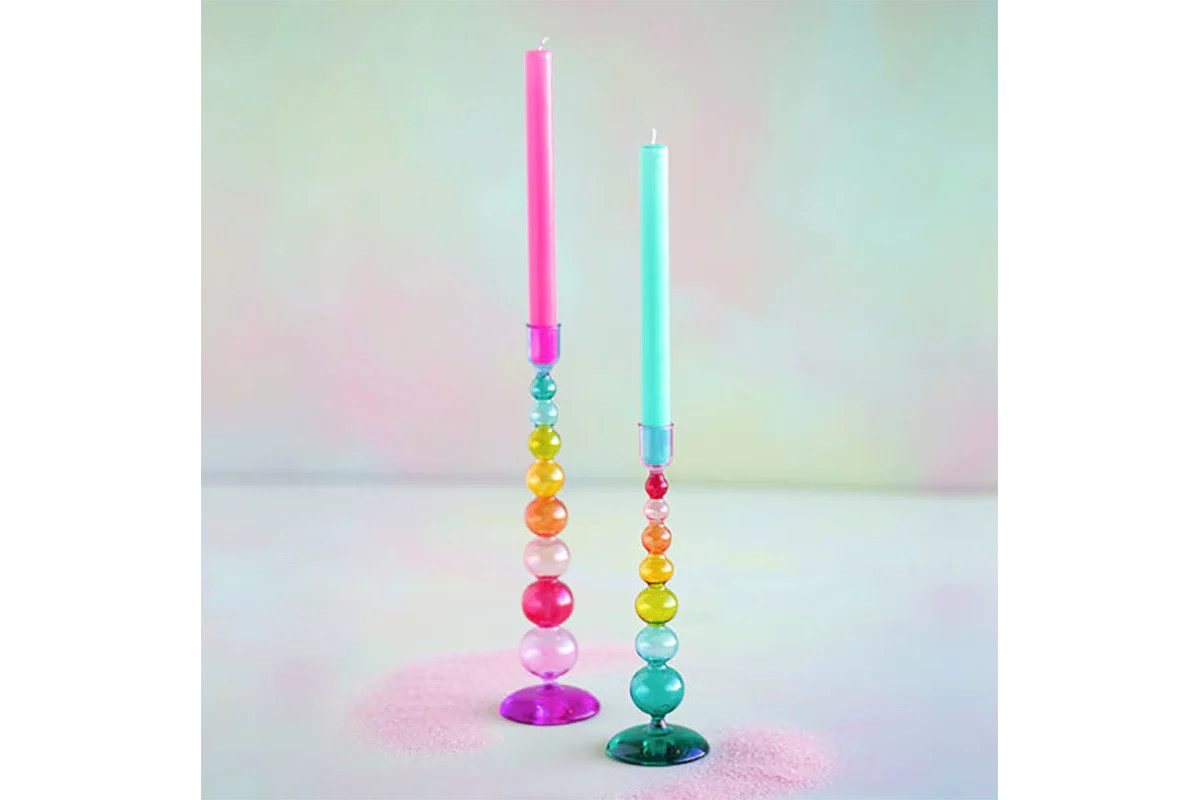 Rainbow Finial Candlestick | Lucy's Market