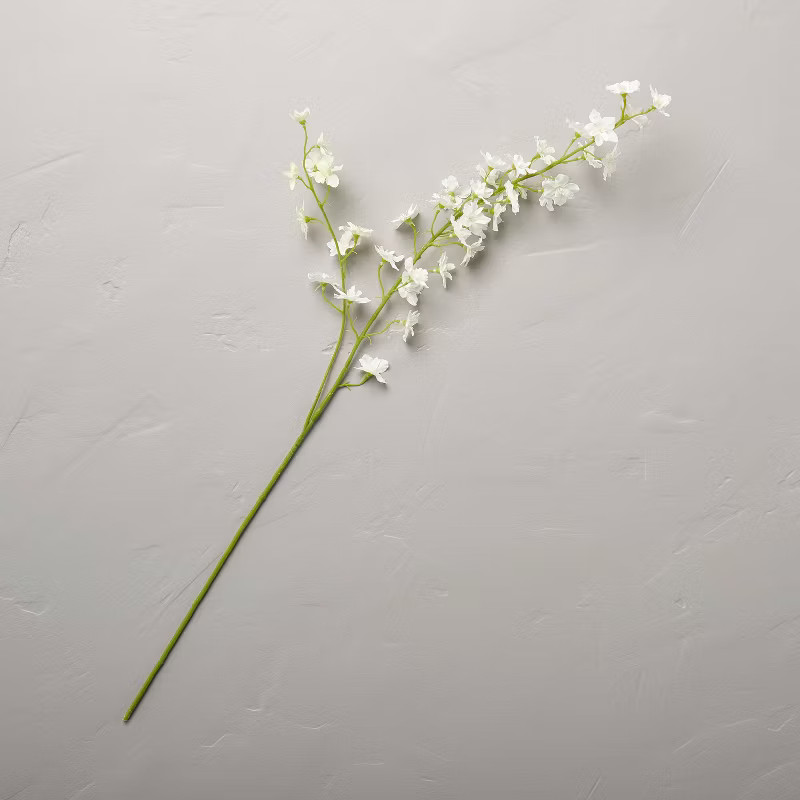 32" Faux White Delphinium Flower Stem - Hearth & Hand™ with Magnolia | Target