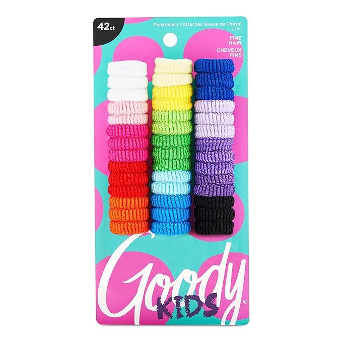 Goody Kids Ouchless Tiny Terry Ponytailers - 42 Pack, Assorted Colors - Pain-Free Hair Accessorie... | Amazon (US)